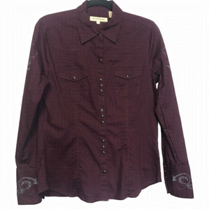 Stetson Long Sleeve Snap Button Shirt, size L